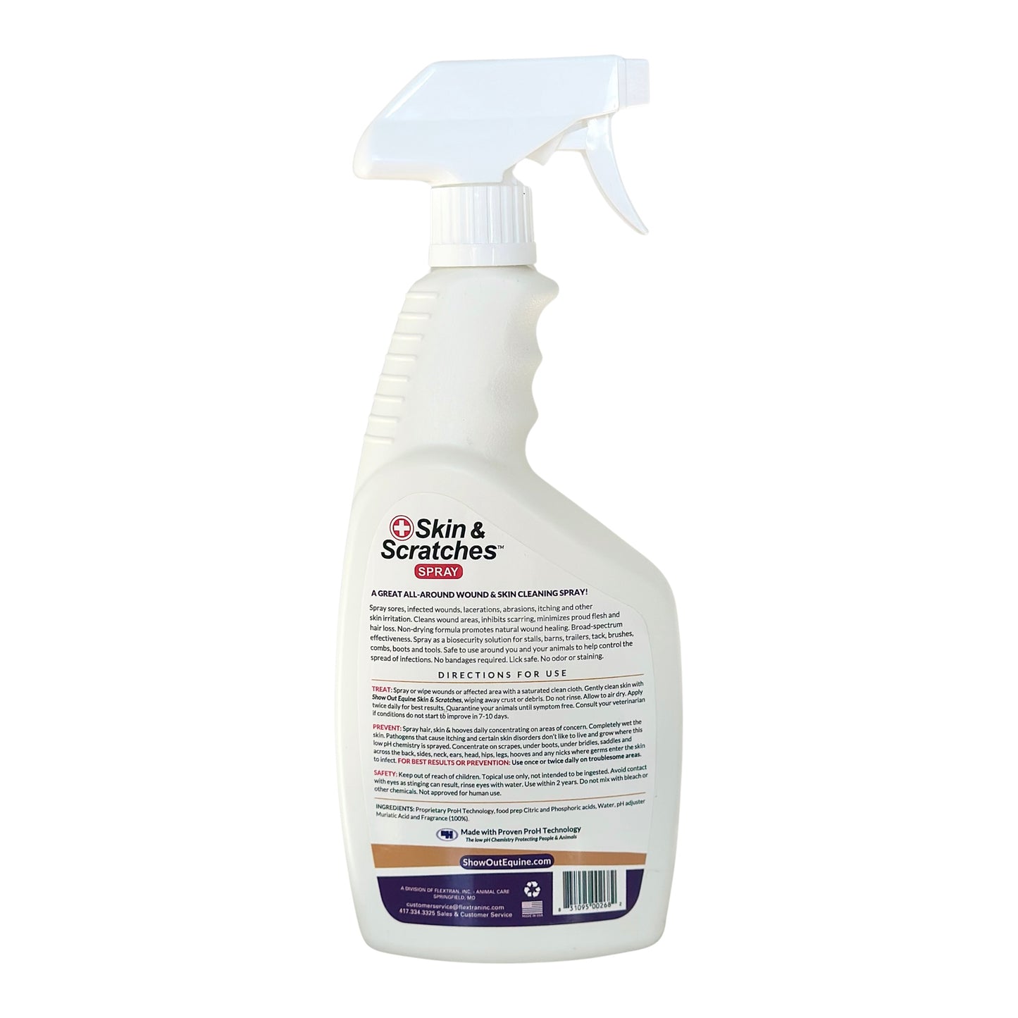 Show Out Skin & Scratches 24 oz Ready to Use Spray- Fast Relief and Prevention for Horse Care. Use on Equine Scratches/Mud Fever, Girth Itch, Mange, Thrush, Rain Rot, Ringworm, etc