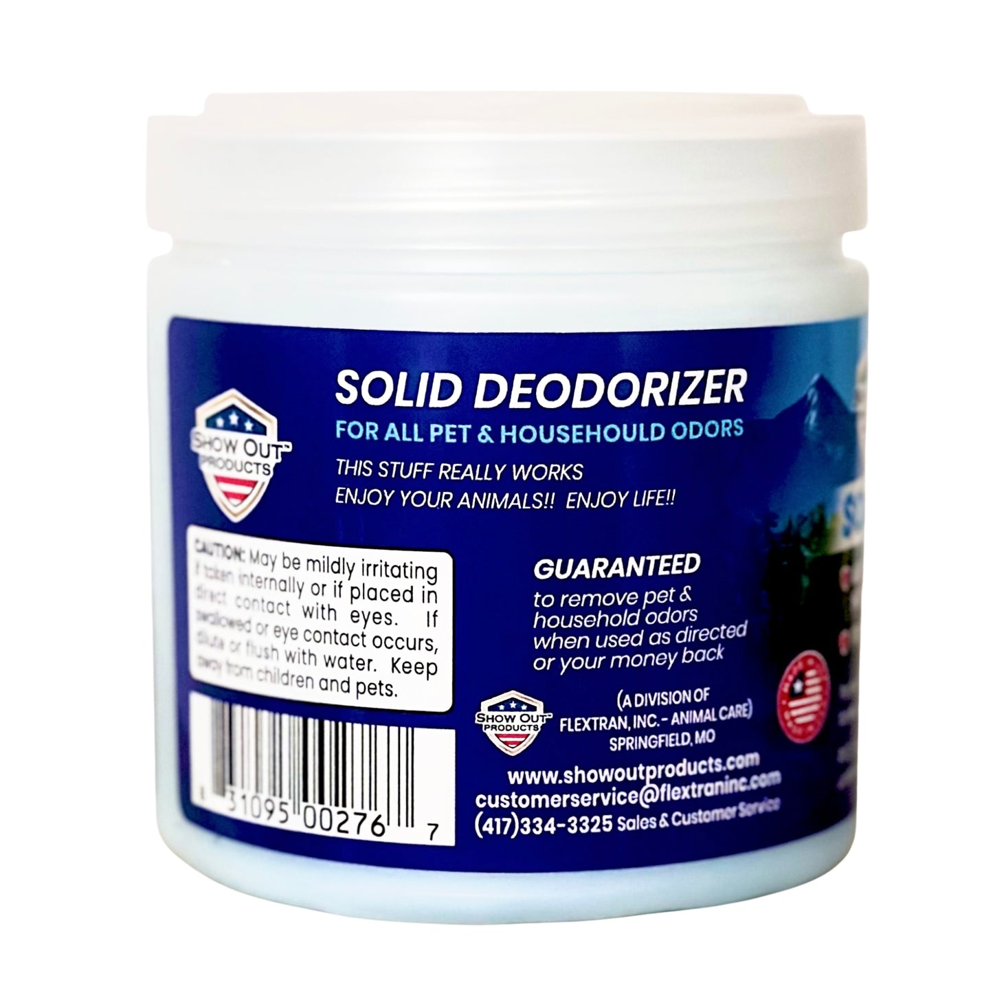 Show Out Solid Deodorizer & Air Freshener - Long Lasting, Absorbs Pet & Household Odors, Bathroom, Closet, Small Spaces, Room, Basement, Office, RV, Beds, Kitchen & More. 15 oz Rainstorm Fragrance