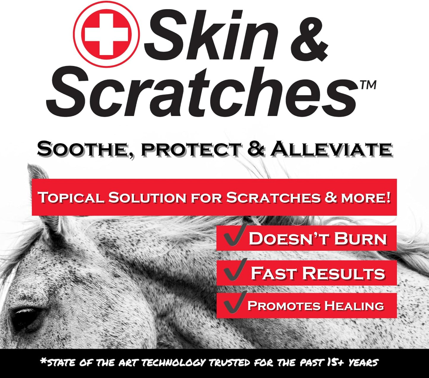 Show Out Skin & Scratches 24 oz Ready to Use Spray- Fast Relief and Prevention for Horse Care. Use on Equine Scratches/Mud Fever, Girth Itch, Mange, Thrush, Rain Rot, Ringworm, etc